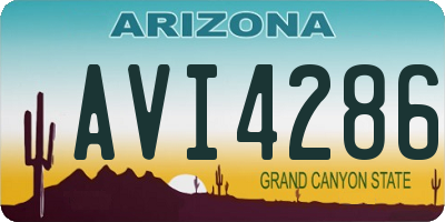 AZ license plate AVI4286