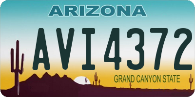 AZ license plate AVI4372