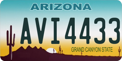 AZ license plate AVI4433