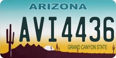 AZ license plate AVI4436