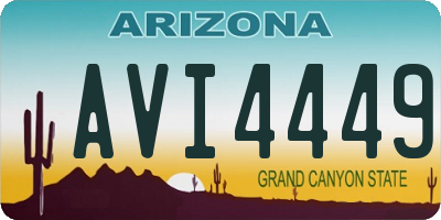 AZ license plate AVI4449