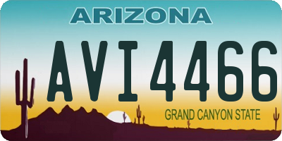 AZ license plate AVI4466