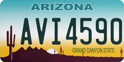 AZ license plate AVI4590