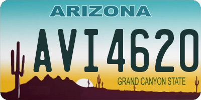 AZ license plate AVI4620