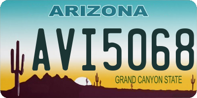 AZ license plate AVI5068