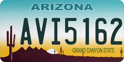 AZ license plate AVI5162