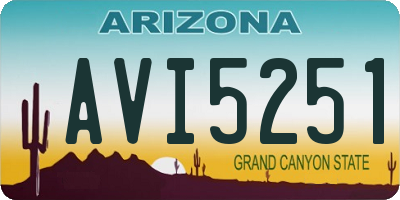 AZ license plate AVI5251