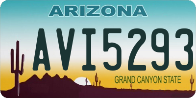 AZ license plate AVI5293