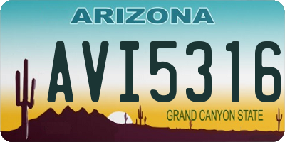 AZ license plate AVI5316