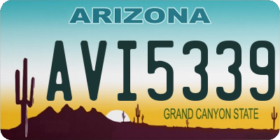AZ license plate AVI5339