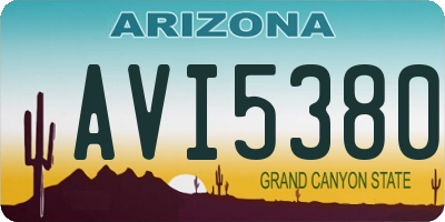 AZ license plate AVI5380