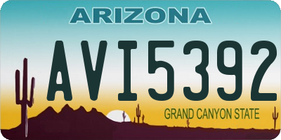 AZ license plate AVI5392