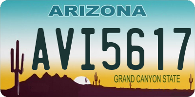 AZ license plate AVI5617