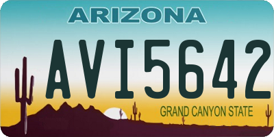 AZ license plate AVI5642