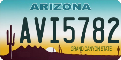 AZ license plate AVI5782