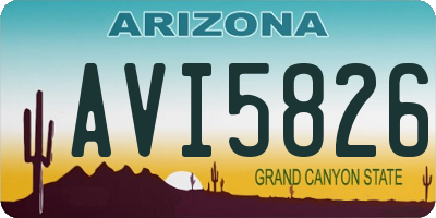 AZ license plate AVI5826