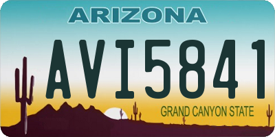 AZ license plate AVI5841