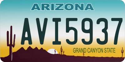 AZ license plate AVI5937
