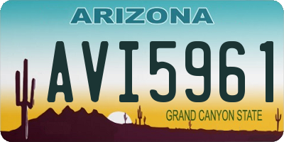 AZ license plate AVI5961