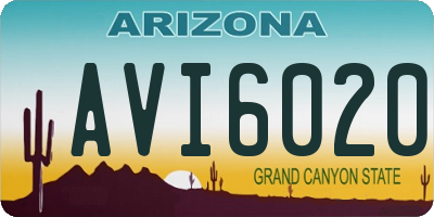 AZ license plate AVI6020