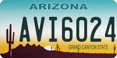 AZ license plate AVI6024