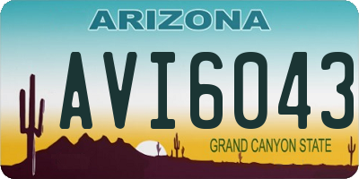 AZ license plate AVI6043