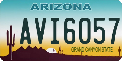 AZ license plate AVI6057