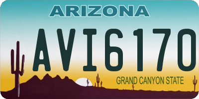AZ license plate AVI6170