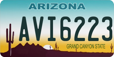 AZ license plate AVI6223
