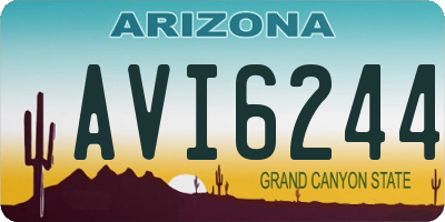 AZ license plate AVI6244