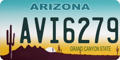 AZ license plate AVI6279