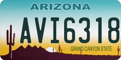AZ license plate AVI6318