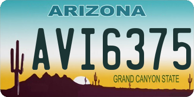 AZ license plate AVI6375