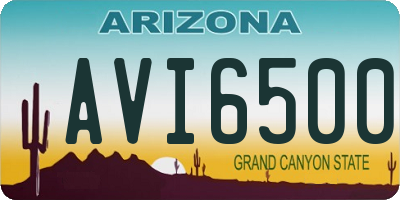 AZ license plate AVI6500