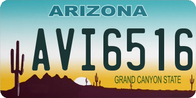 AZ license plate AVI6516
