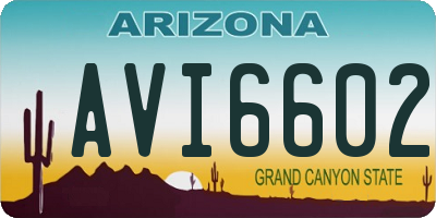AZ license plate AVI6602