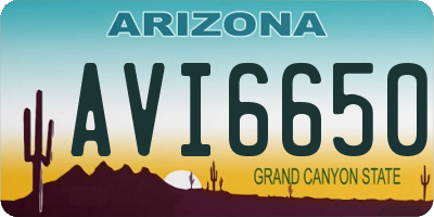 AZ license plate AVI6650