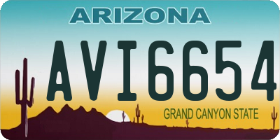AZ license plate AVI6654