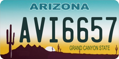 AZ license plate AVI6657