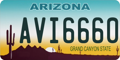 AZ license plate AVI6660