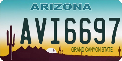 AZ license plate AVI6697