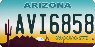 AZ license plate AVI6858