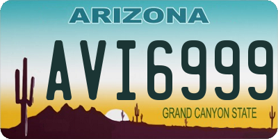 AZ license plate AVI6999