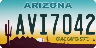 AZ license plate AVI7042