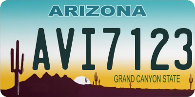 AZ license plate AVI7123