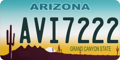 AZ license plate AVI7222
