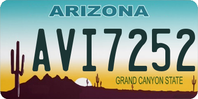 AZ license plate AVI7252