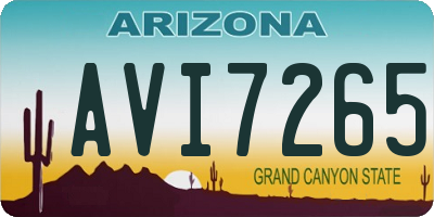 AZ license plate AVI7265