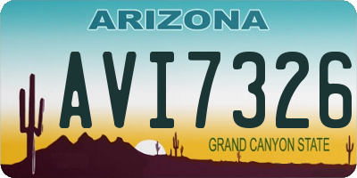AZ license plate AVI7326