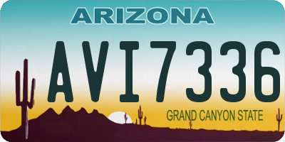AZ license plate AVI7336